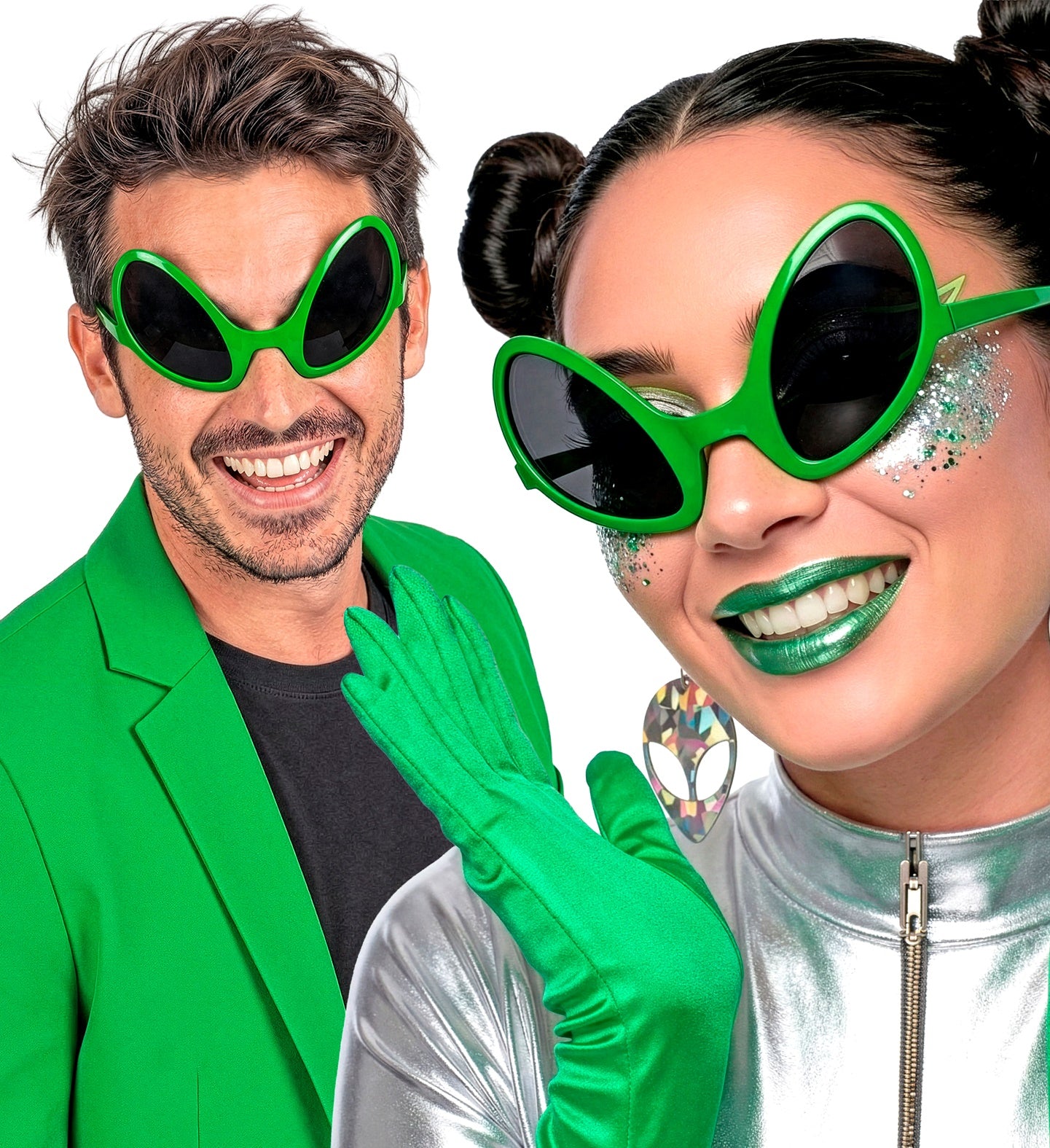 Gafas de Alien en verde