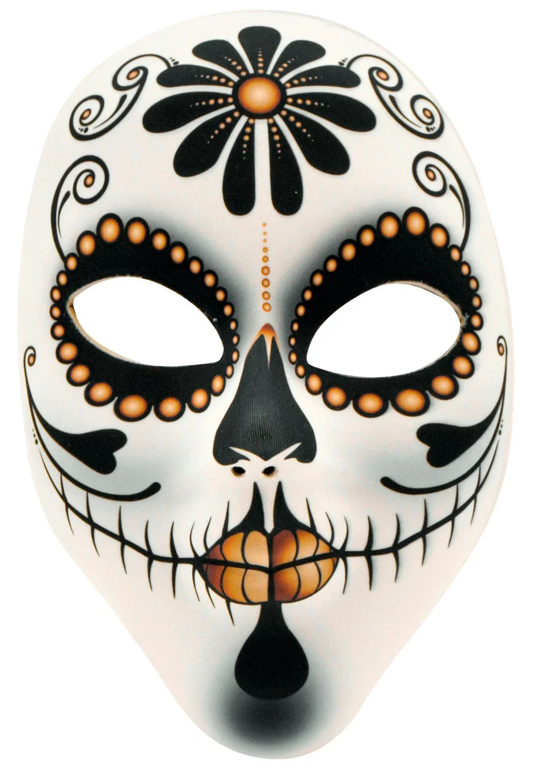 Máscara de Catrina Día de los Muertos de Tela Rígida Catrina Widmann