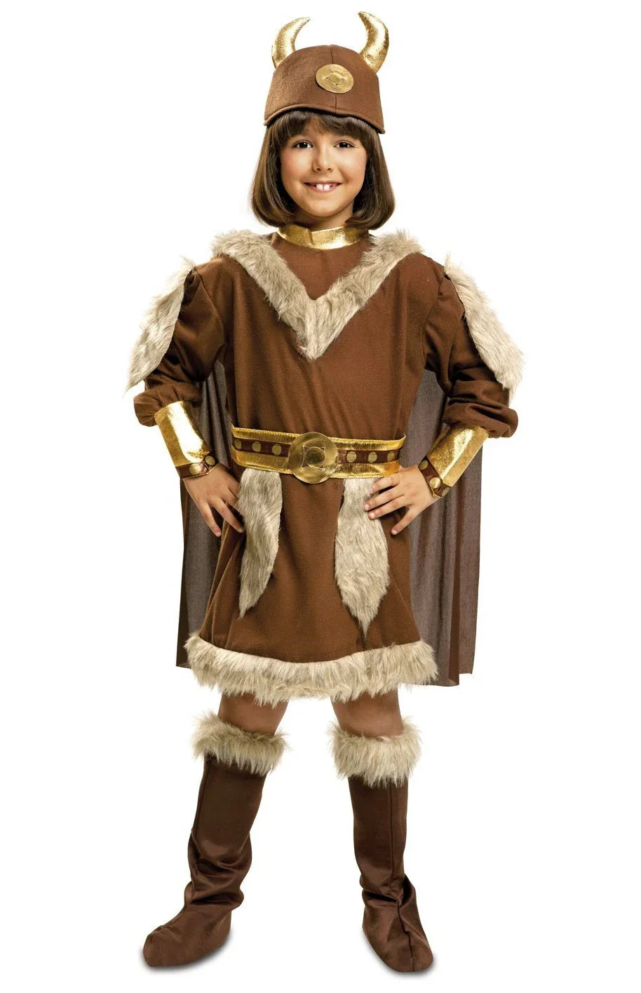 Disfraz de Vikinga para Niña con Casco INFANTILES Viving