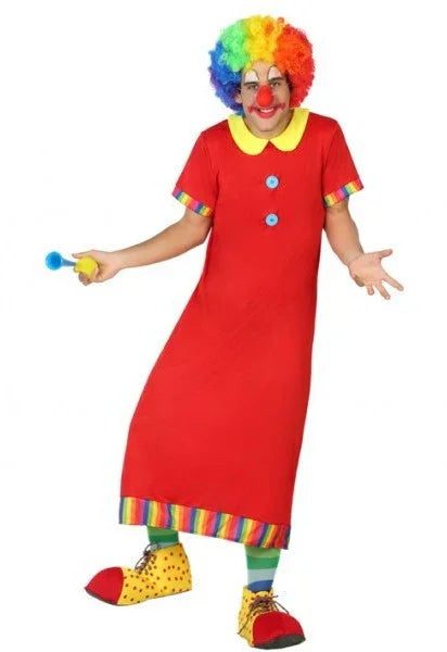 Disfraz de Payaso Rojo para Hombre Payasos, Bufones y Arlequines Atosa