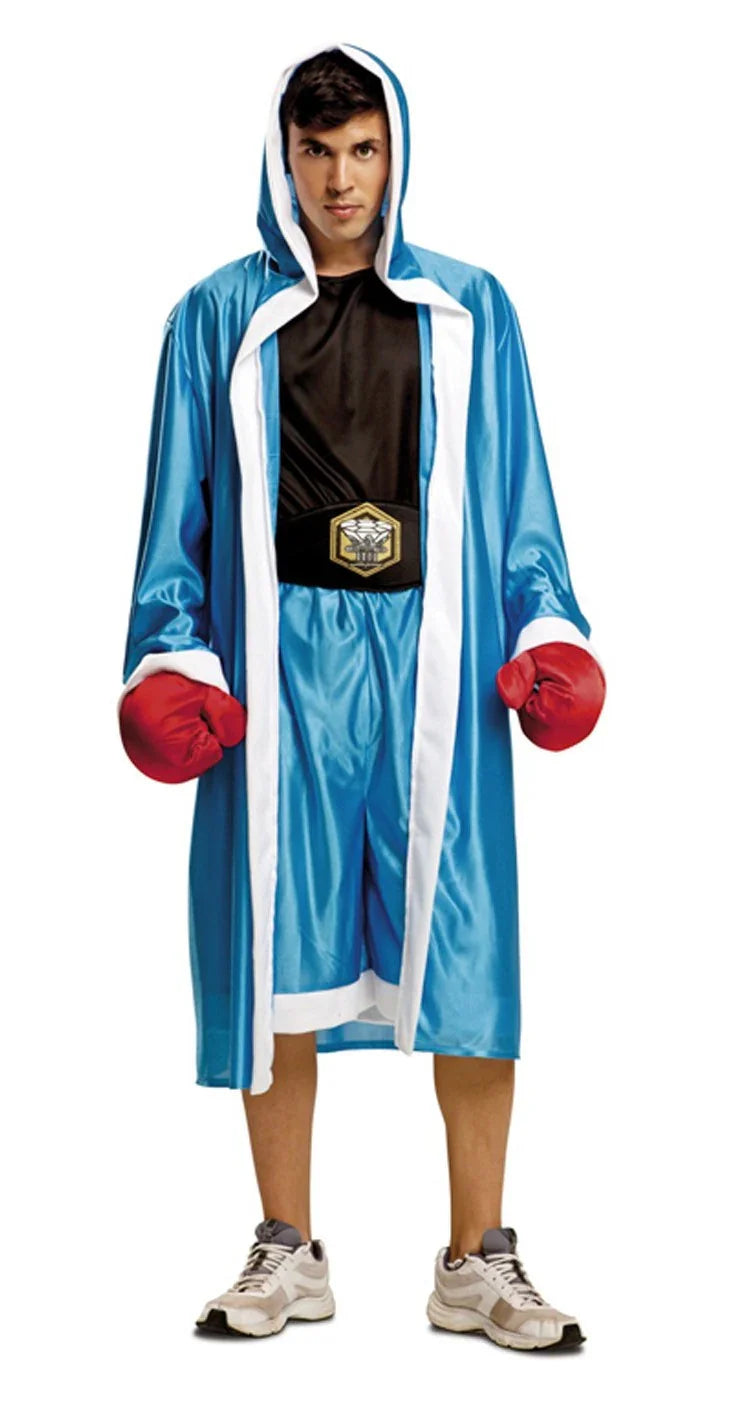 Disfraz de Boxeador Azul para Hombre Deportes y Animadoras Viving