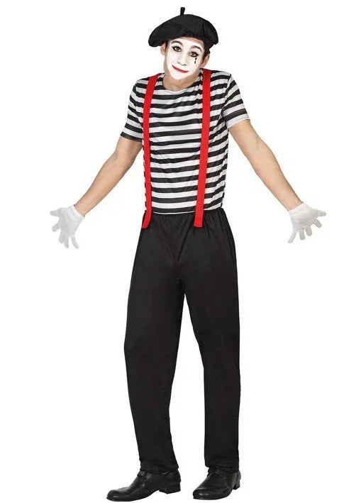 Disfraz de Mimo para Hombre Payasos, Bufones y Arlequines Atosa