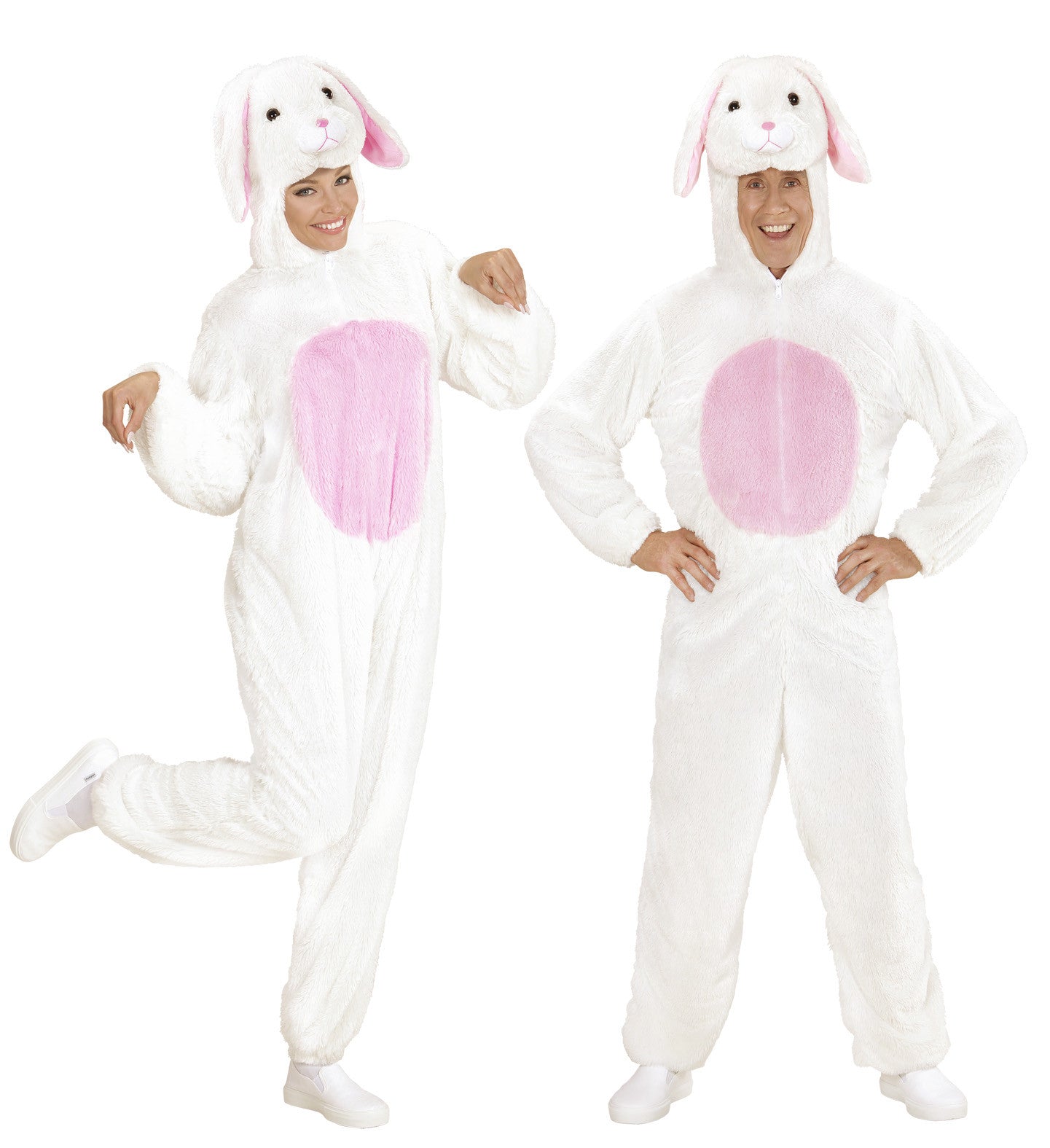 Disfraz de Conejo Blanco y Rosa para Adulto Animales Widmann