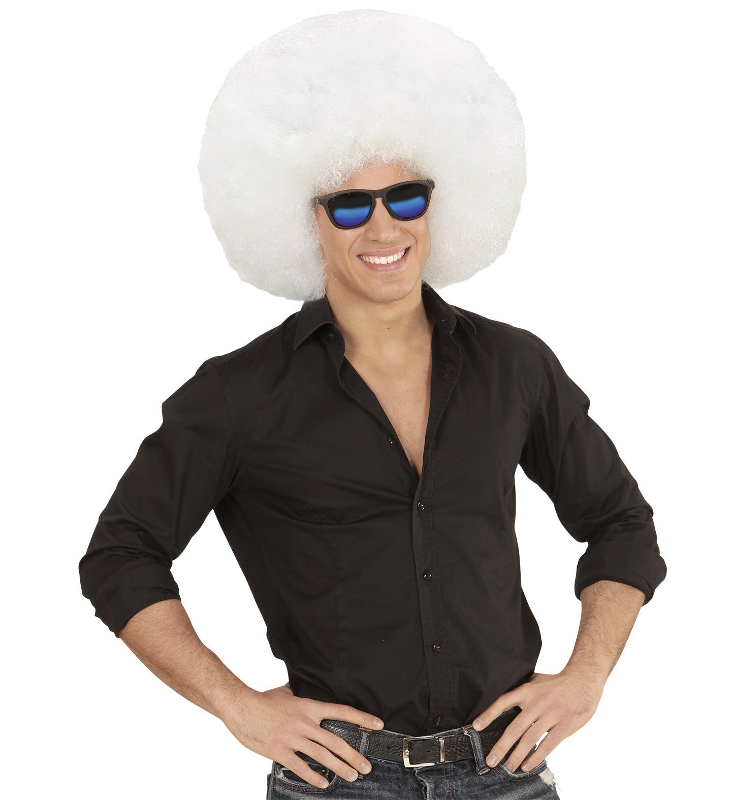 Peluca Super Afro Blanca Pelucas Widmann