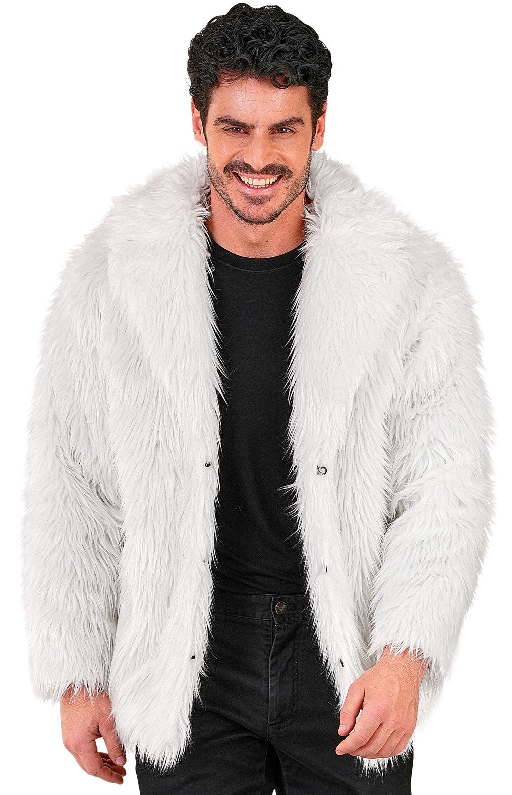 Chaqueta de Pelo Blanco para Adulto