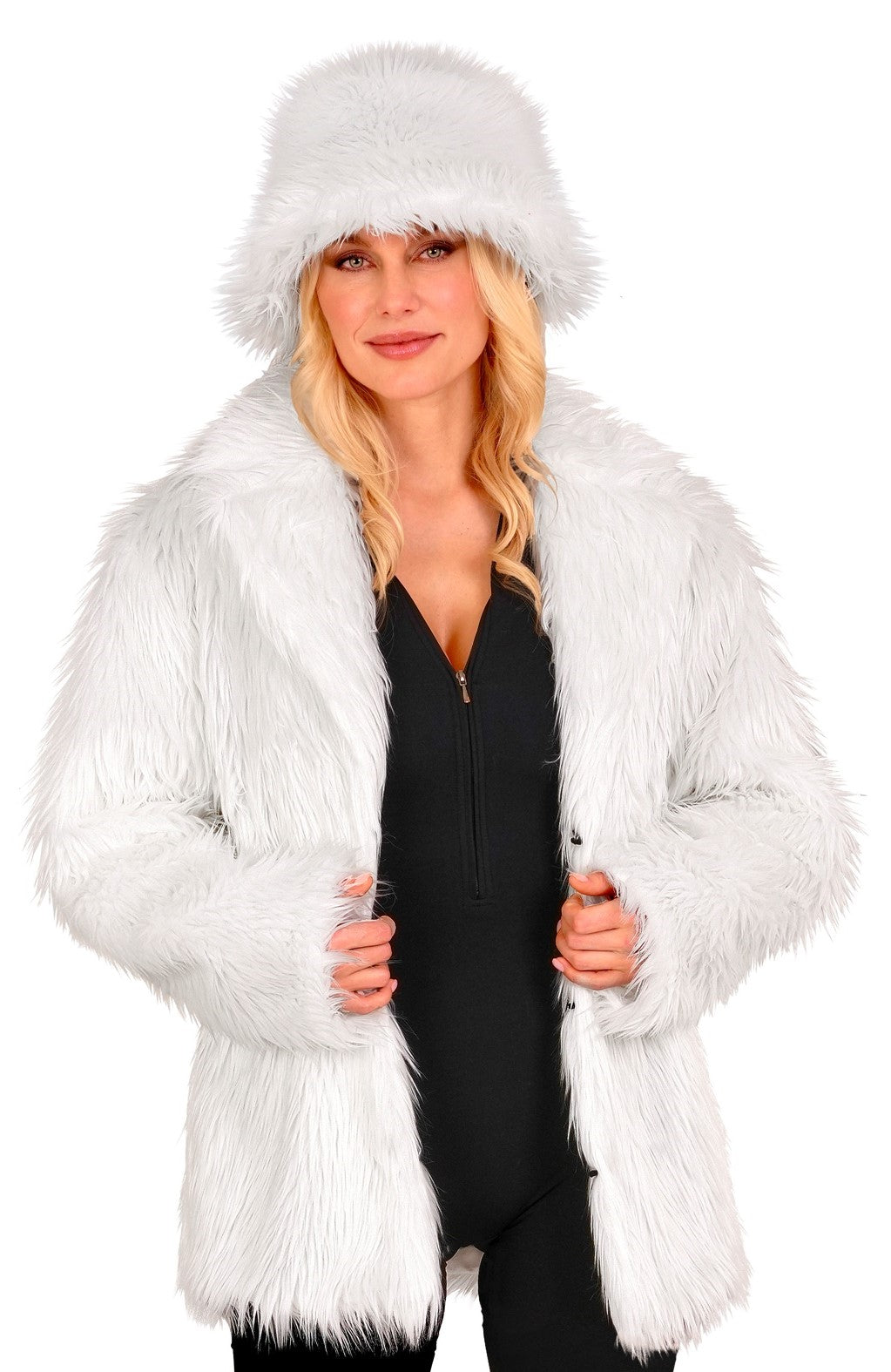 Chaqueta de Pelo Blanco para Adulto