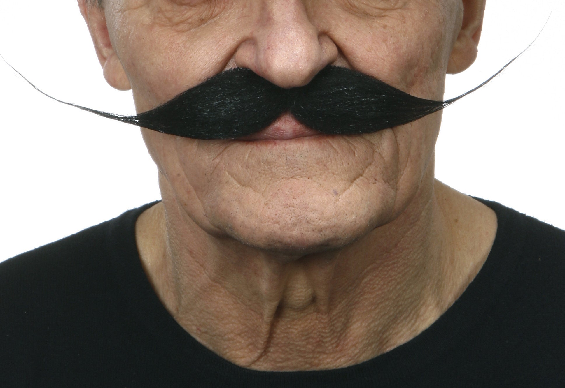 Bigote Negro con Puntas Largas Barbas y Bigotes Viving