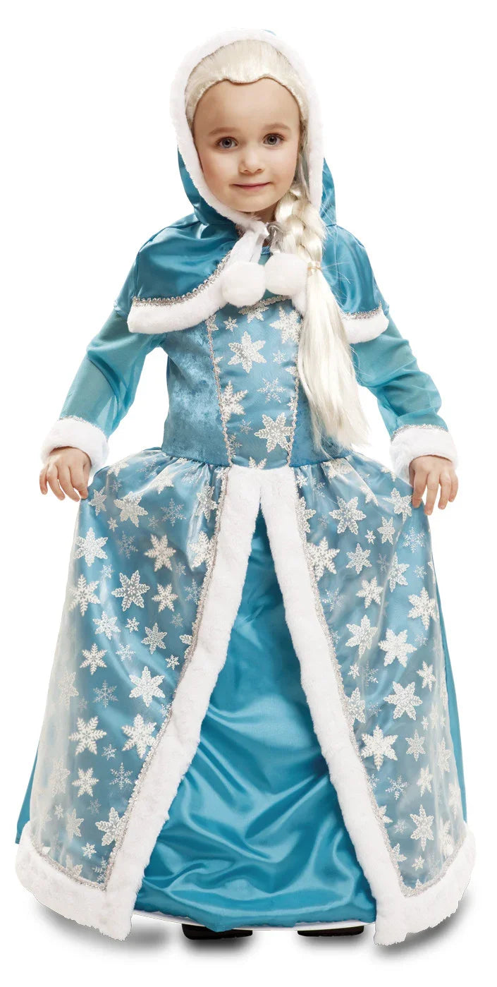 Disfraz de Reina del Hielo para Niñas Princesas y Príncipes Infantiles Viving