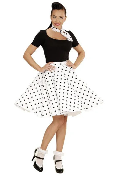 Falda Blanca de Lunares con Pañuelo COMPLEMENTOS Widmann