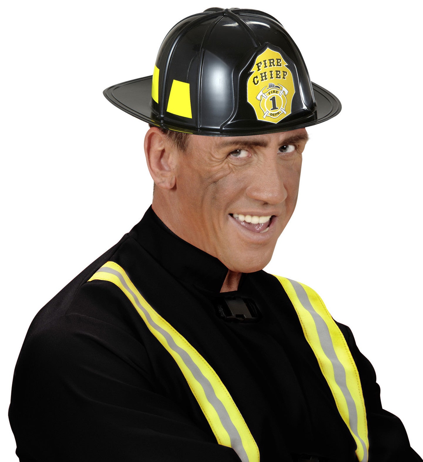 Casco de Bombero Negro Complementos Bomberos Widmann