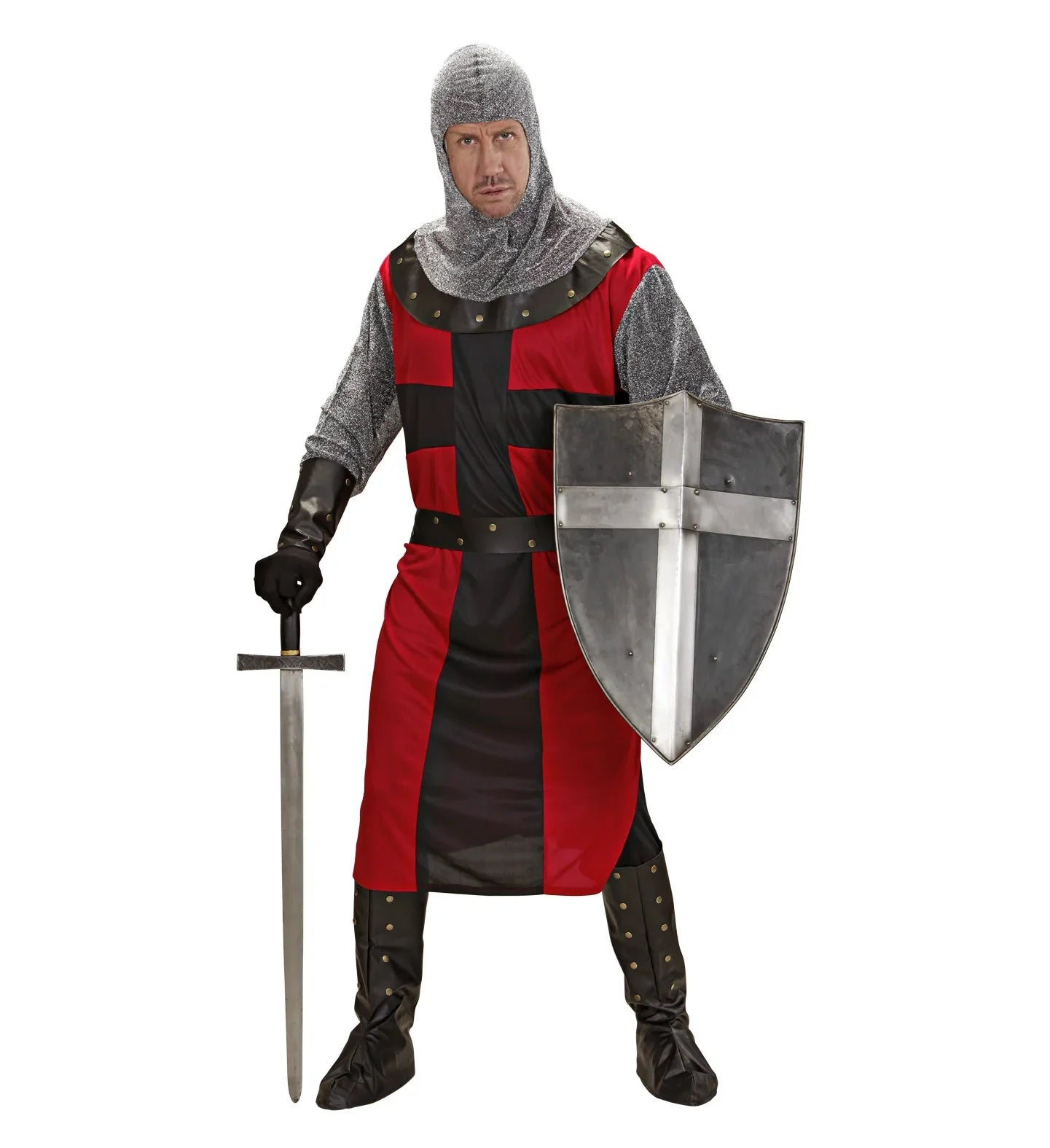 Disfraz de Caballero Medieval Rojo para Hombre Adultos Widmann
