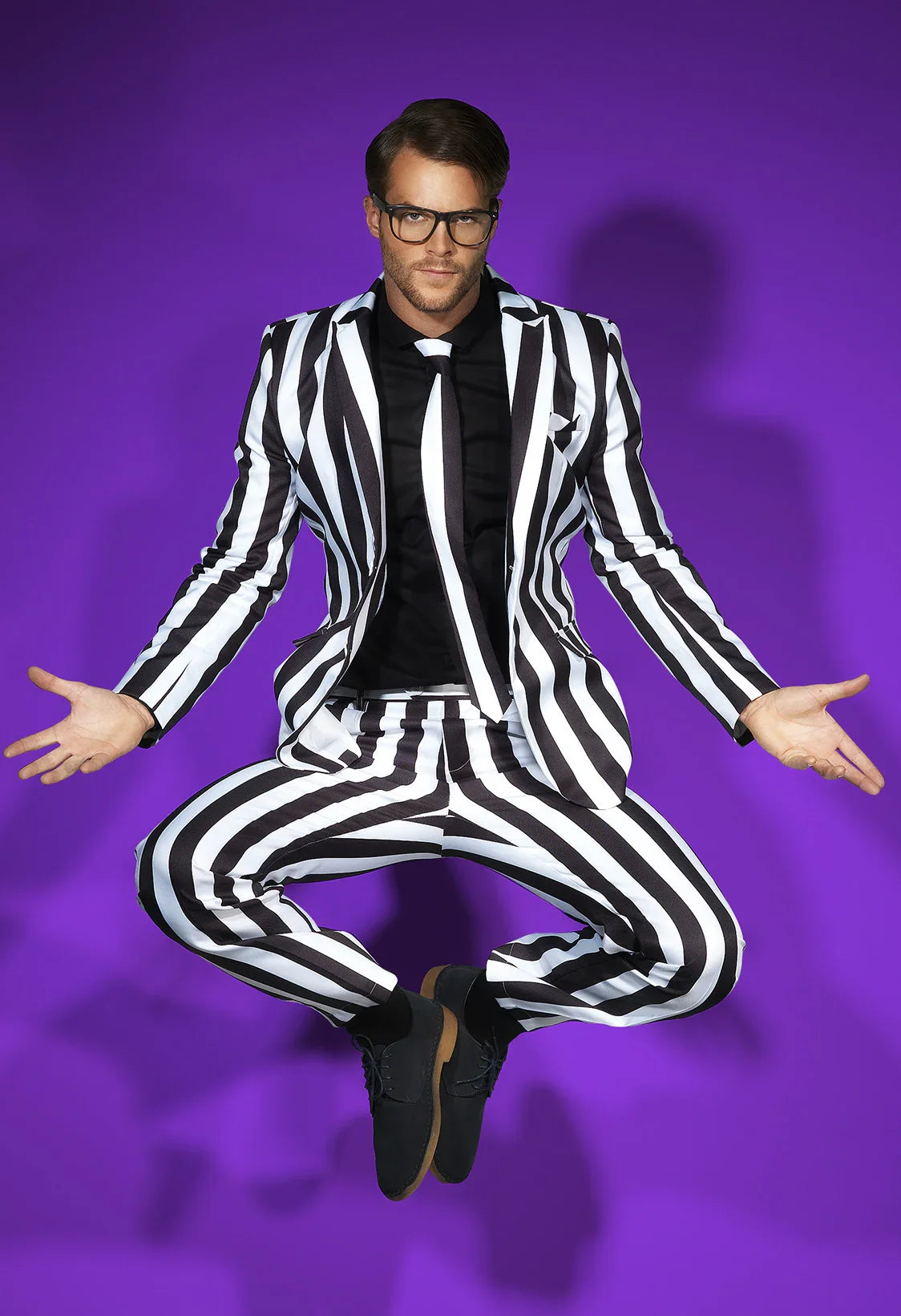 Traje de Rayas Negras y Blancas Trajes Originales Smiffys