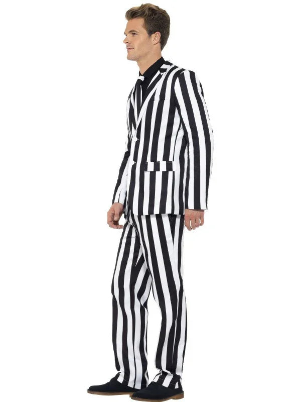 Traje de Rayas Negras y Blancas Trajes Originales Smiffys