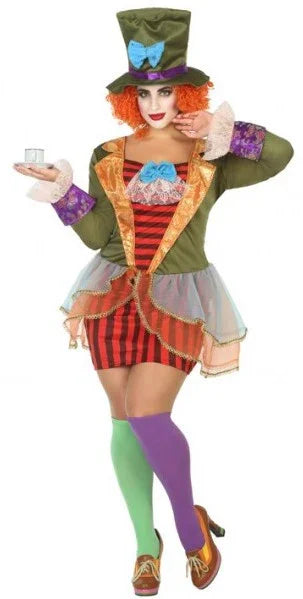 Disfraz de Sombrerera Loca para Mujer Dibujos Animados y Cuentos Atosa XL