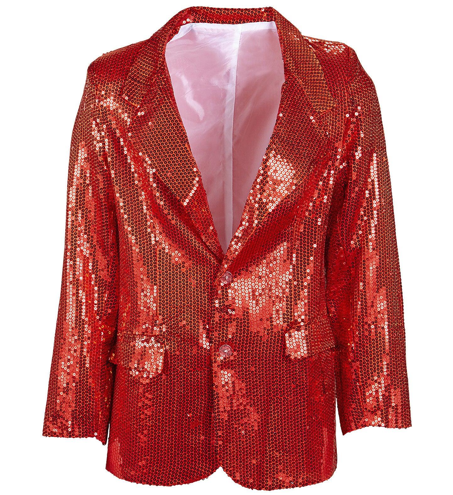 Chaqueta Lujo de Lentejuelas Rojas Cosidas para Hombre Chaquetas, Chalecos y Camisas Widmann