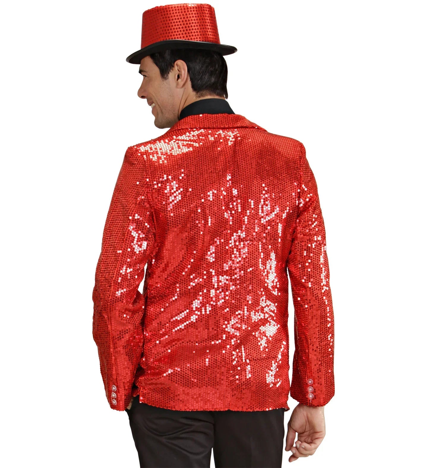 Chaqueta Lujo de Lentejuelas Rojas Cosidas para Hombre Chaquetas, Chalecos y Camisas Widmann