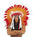 Penacho Indio de Lujo COMPLEMENTOS Widmann Naranja
