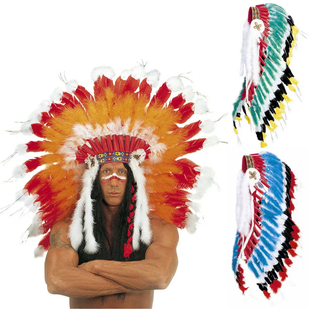 Penacho de plumas indio de 116 cm 13241 - Juguetes Today Penacho de plumas indio de 116 cm 13241 - Juguetes Today