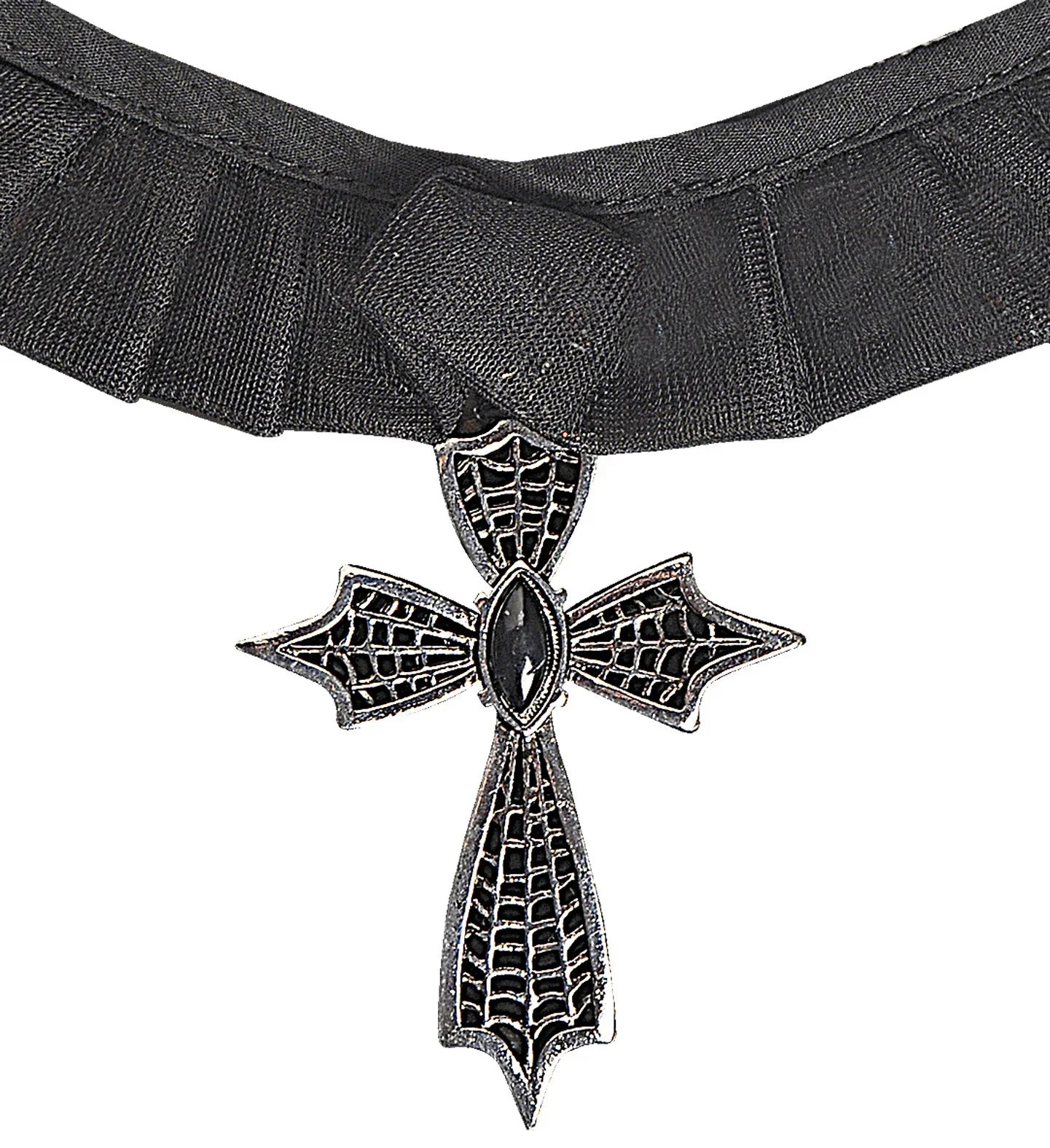 Collar Negro con Cruz Metálica COMPLEMENTOS Widmann