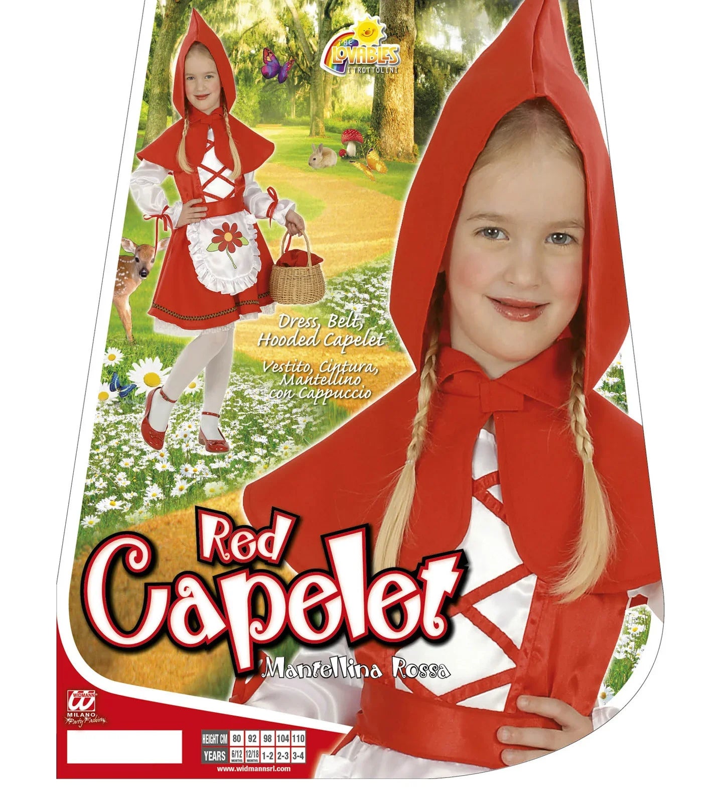 Vestido de Caperucita Roja para Niña INFANTILES Widmann