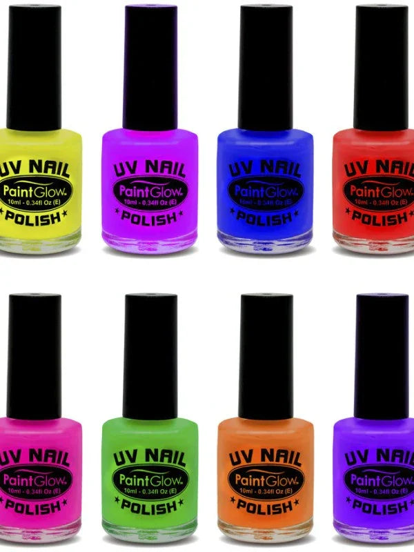 Esmalte de Uñas Fluorescente UV Maquillaje y Pinturas Smiffys