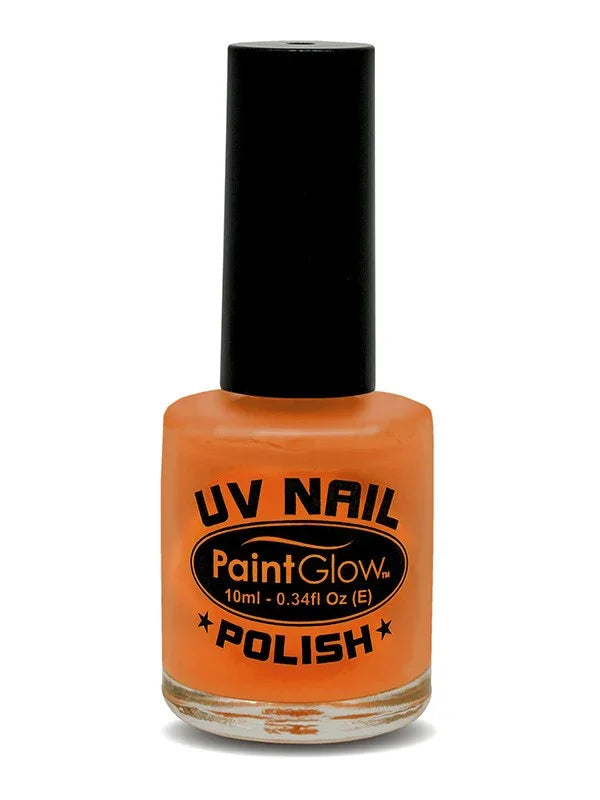 Esmalte de Uñas Fluorescente UV Maquillaje y Pinturas Smiffys Naranja