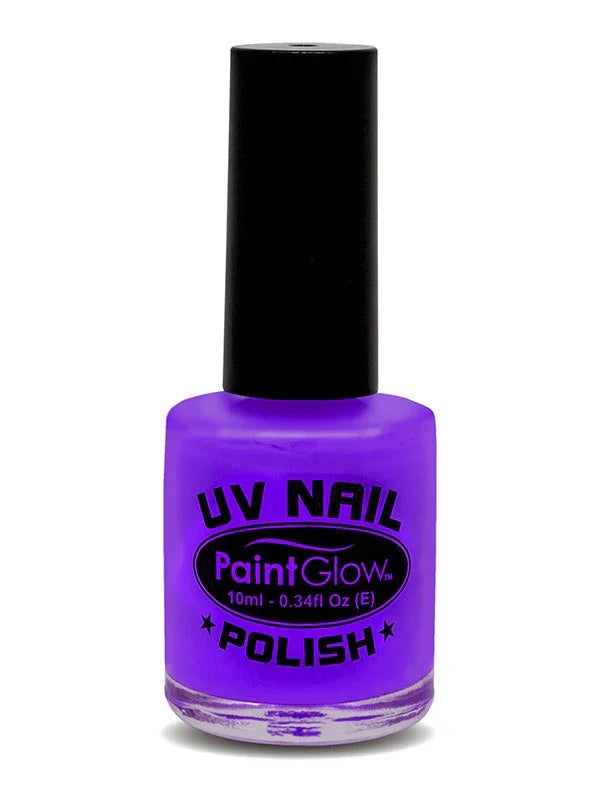 Esmalte de Uñas Fluorescente UV Maquillaje y Pinturas Smiffys Morado