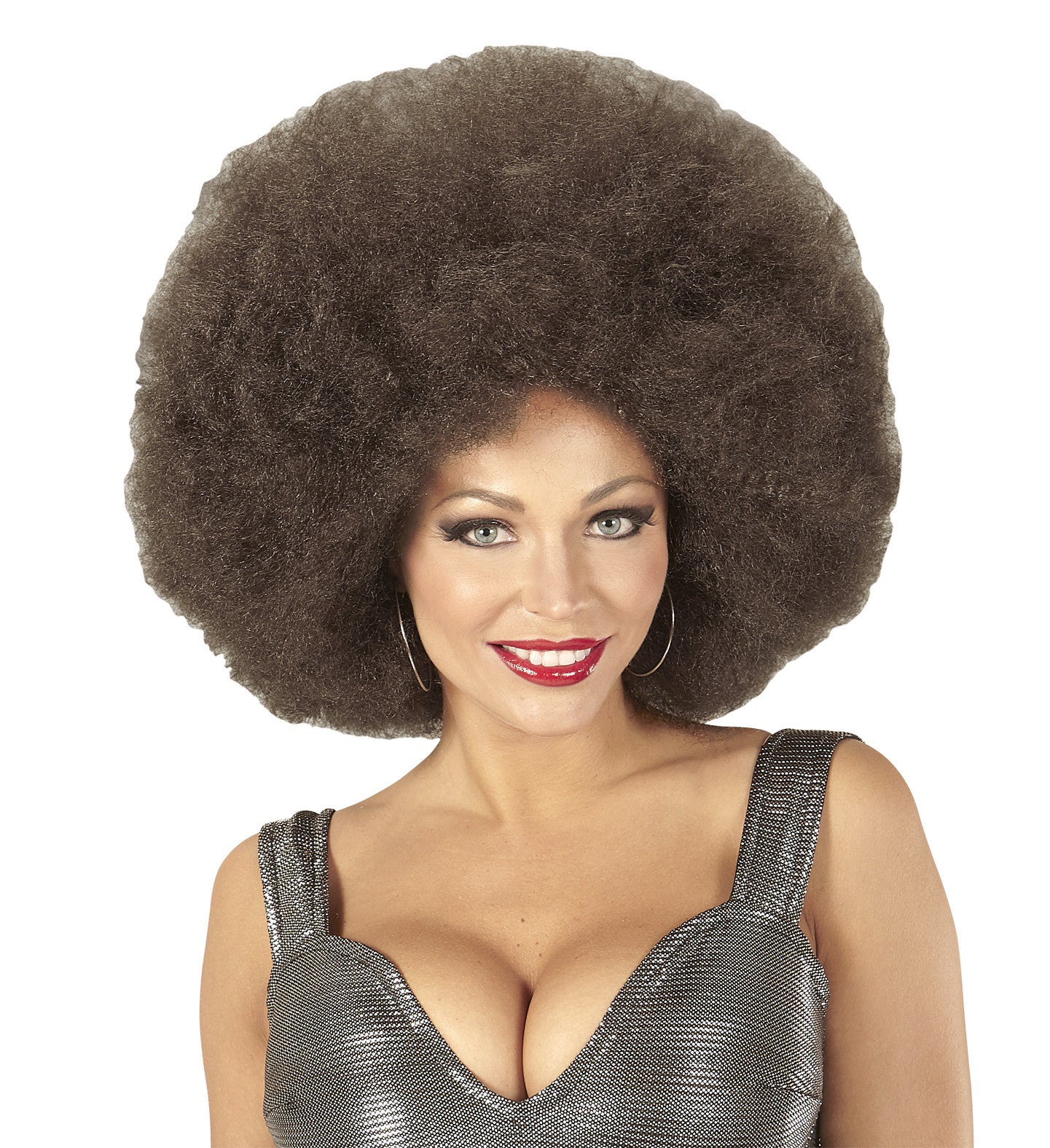 Peluca Super Afro Castaña Oscura Pelucas Widmann