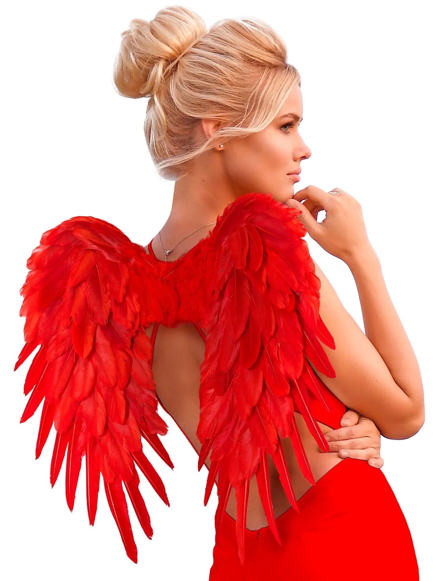 Alas de Ángel Caído con Plumas Rojas Alas Widmann