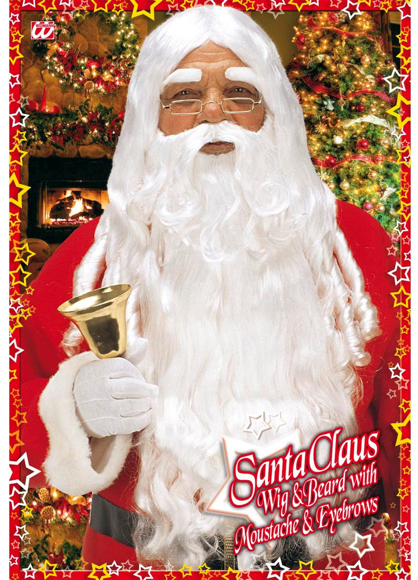 Peluca de Papa Noel con Barba y Cejas Premium COMPLEMENTOS Widmann