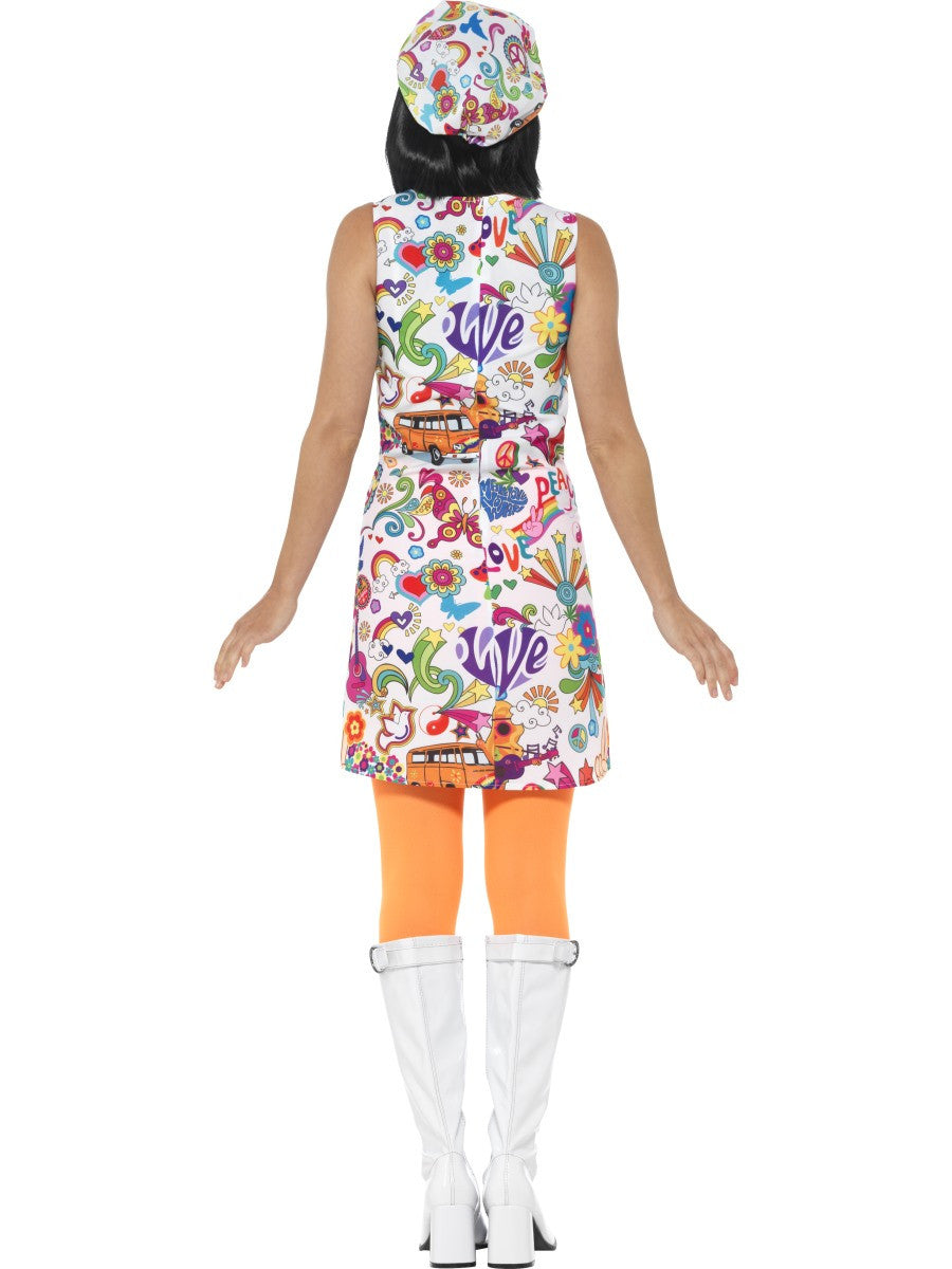 Disfraz de Sesentera Flower Power para Mujer Hippies Smiffys
