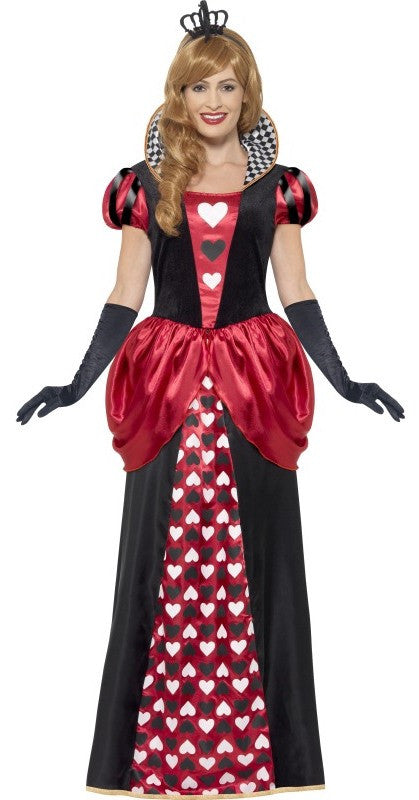 Disfraz de Reina de Corazones Largo para Mujer Dibujos Animados y Cuentos Smiffys
