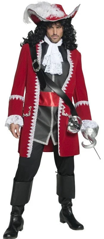 Disfraz de Capitán Pirata Rojo para Hombre Piratas Smiffys