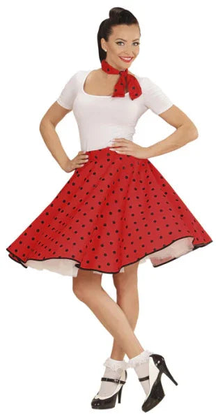 Falda Roja de Lunares con Pañuelo COMPLEMENTOS Widmann