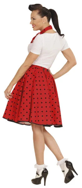 Falda Roja de Lunares con Pañuelo COMPLEMENTOS Widmann