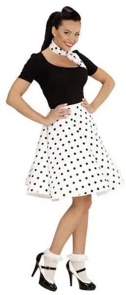 Falda Blanca de Lunares con Pañuelo COMPLEMENTOS Widmann