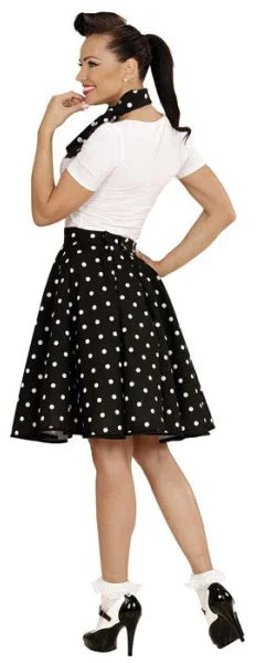 Falda Negra de Lunares con Pañuelo COMPLEMENTOS Widmann