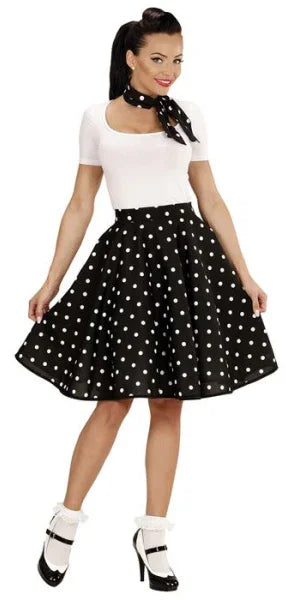 Falda Negra de Lunares con Pañuelo COMPLEMENTOS Widmann