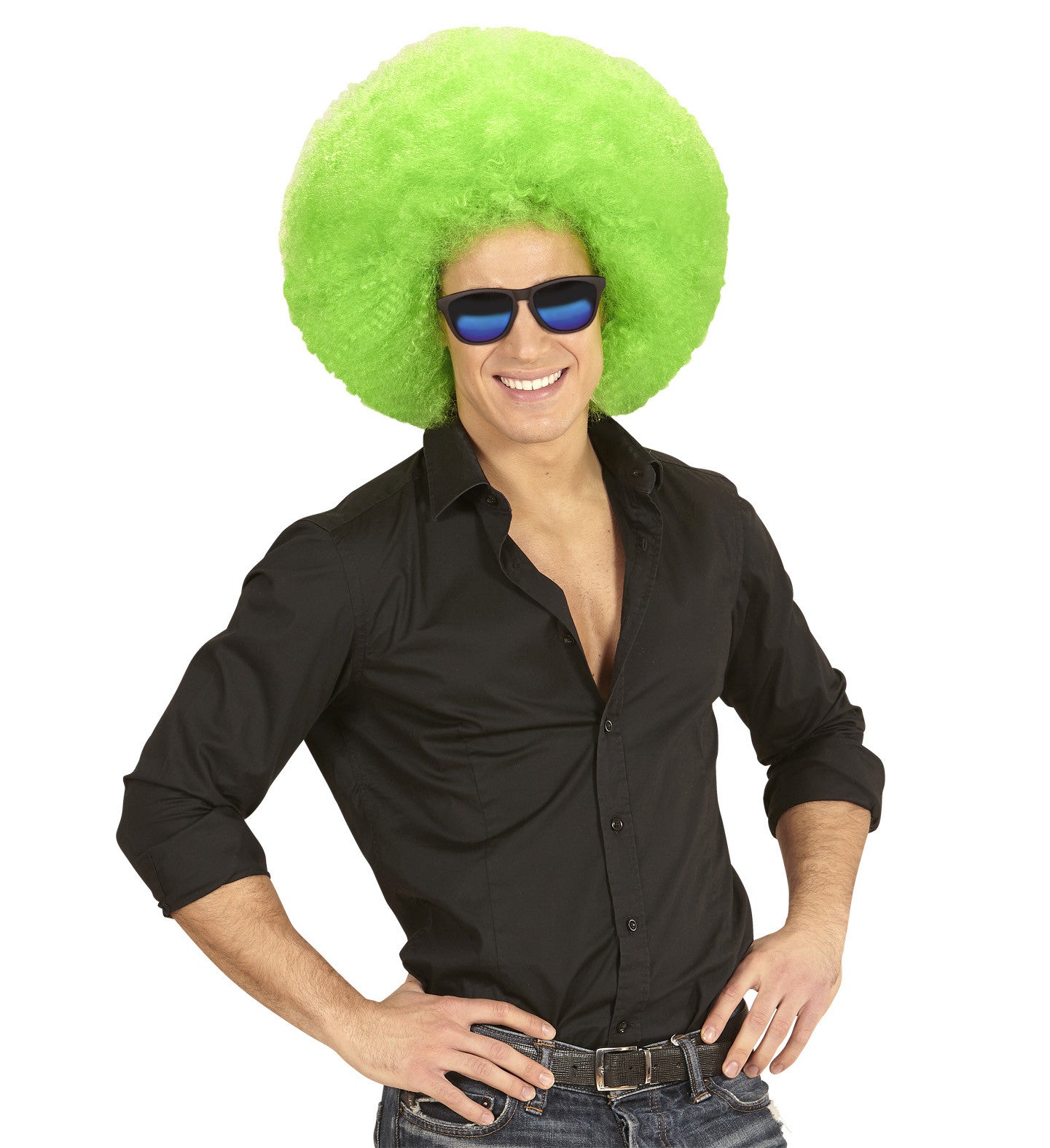Peluca Super Afro Verde Pelucas Widmann