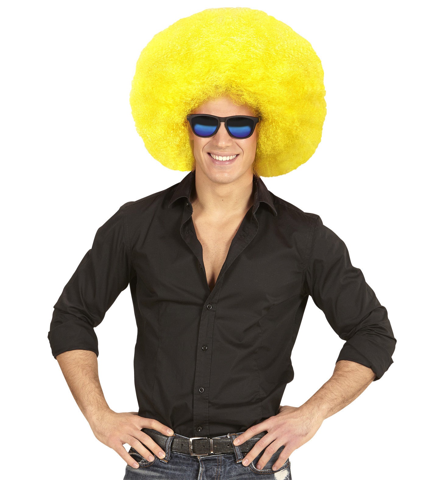 Peluca Super Afro Amarilla Pelucas Widmann