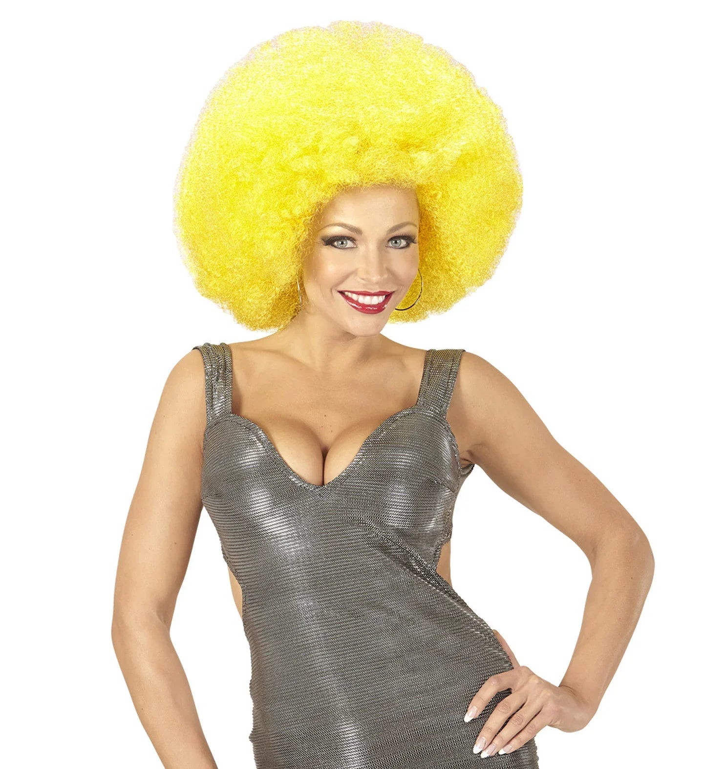 Peluca Super Afro Amarilla Pelucas Widmann