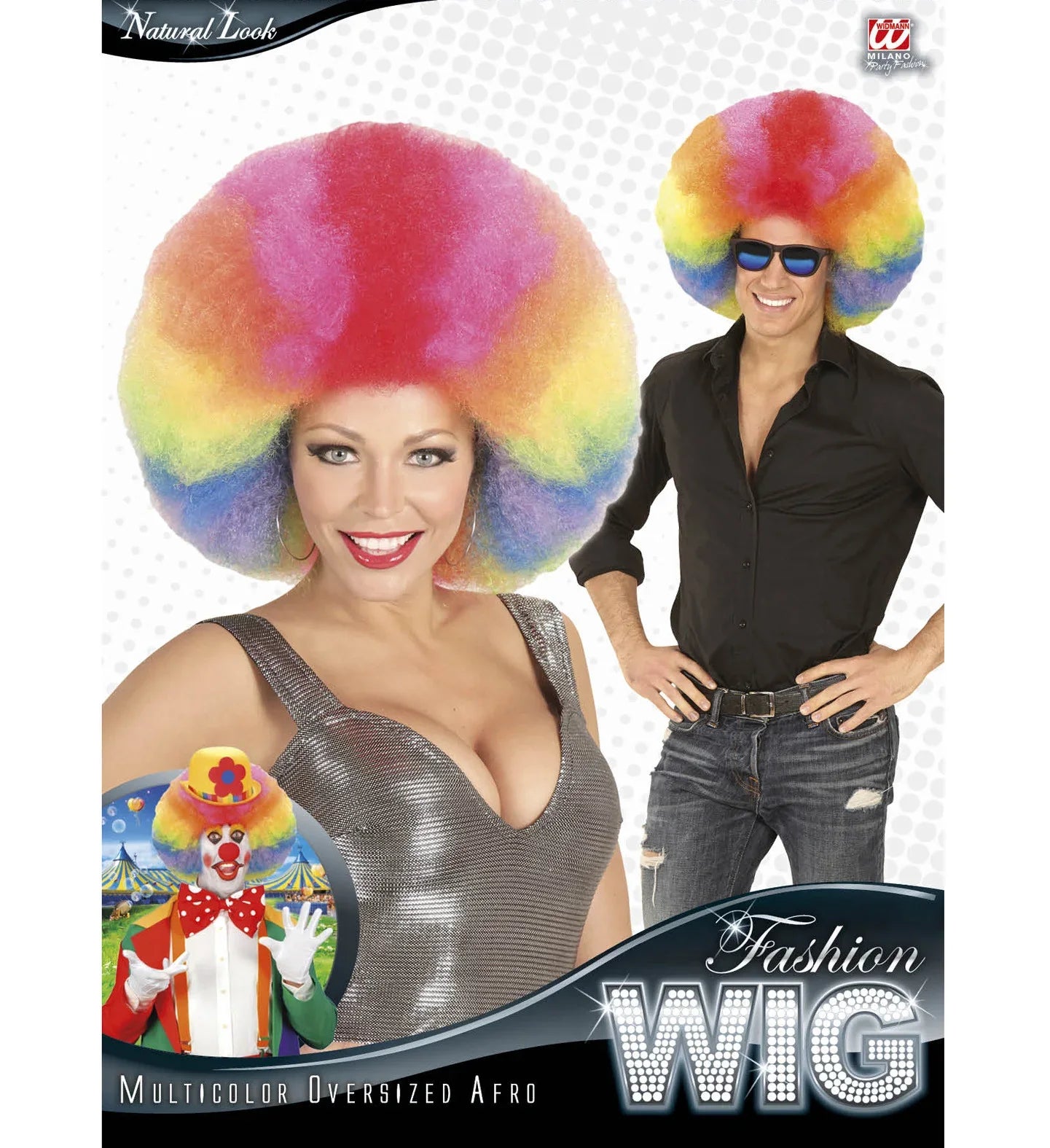 Peluca Super Afro Multicolor Pelucas Widmann