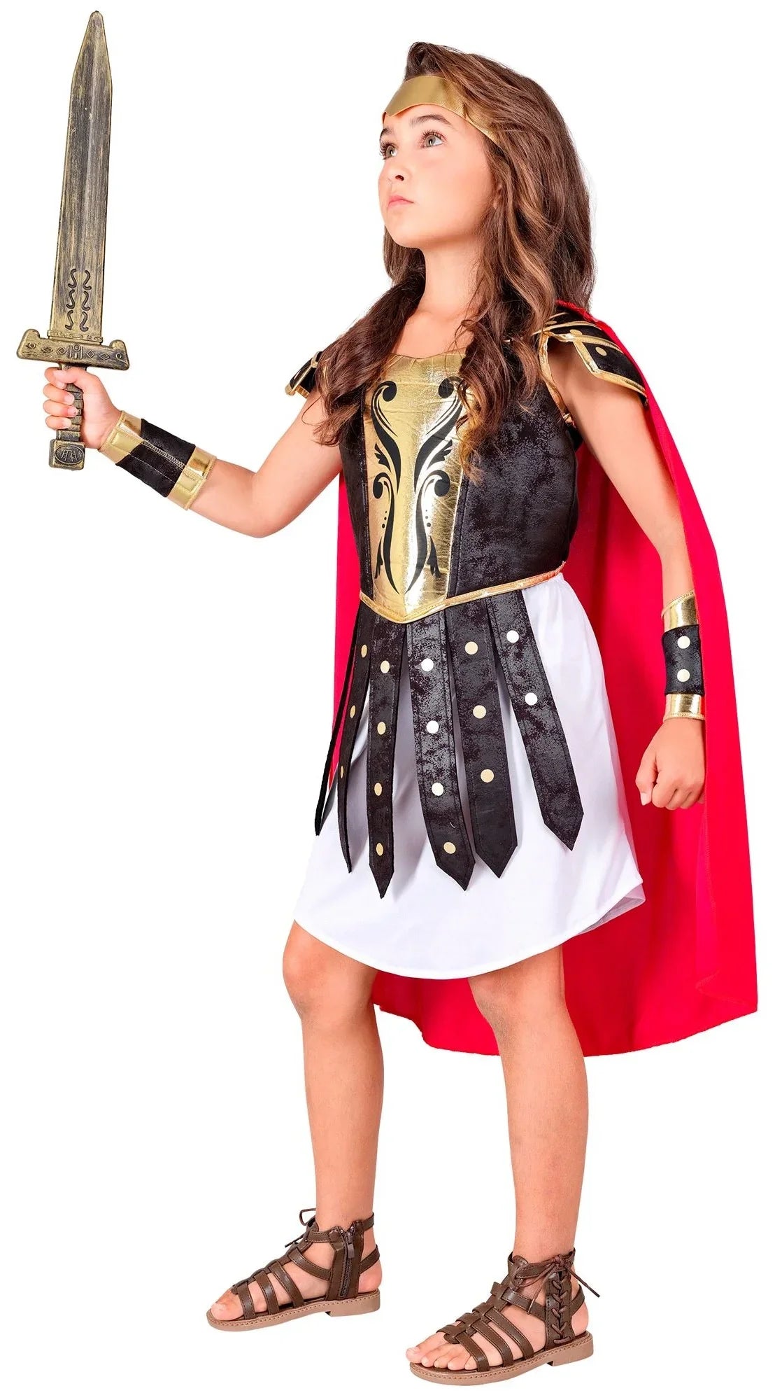 Disfraz de Guerrera Amazona con Armadura para Niña Romanos y Griegos Widmann