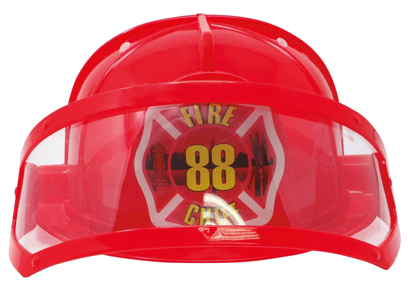 Casco de Bombero Rojo con Pantalla COMPLEMENTOS Guirca