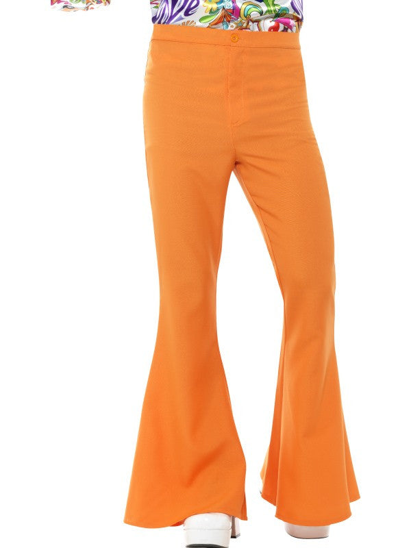 Pantalones de Campana Naranjas Complementos Años 60, 70, 80 Smiffys