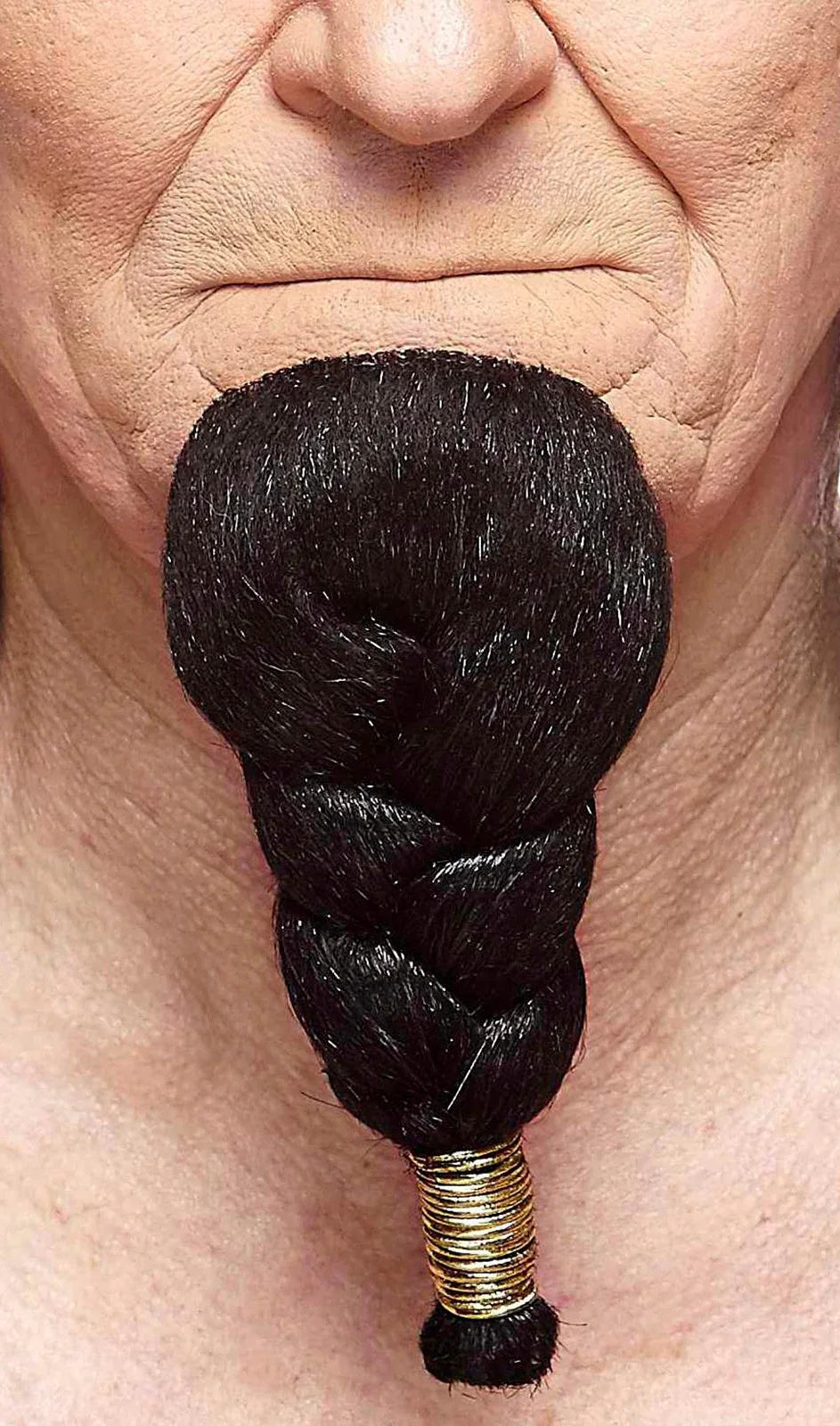 Perilla Morena con Trenza Barbas y Bigotes Viving