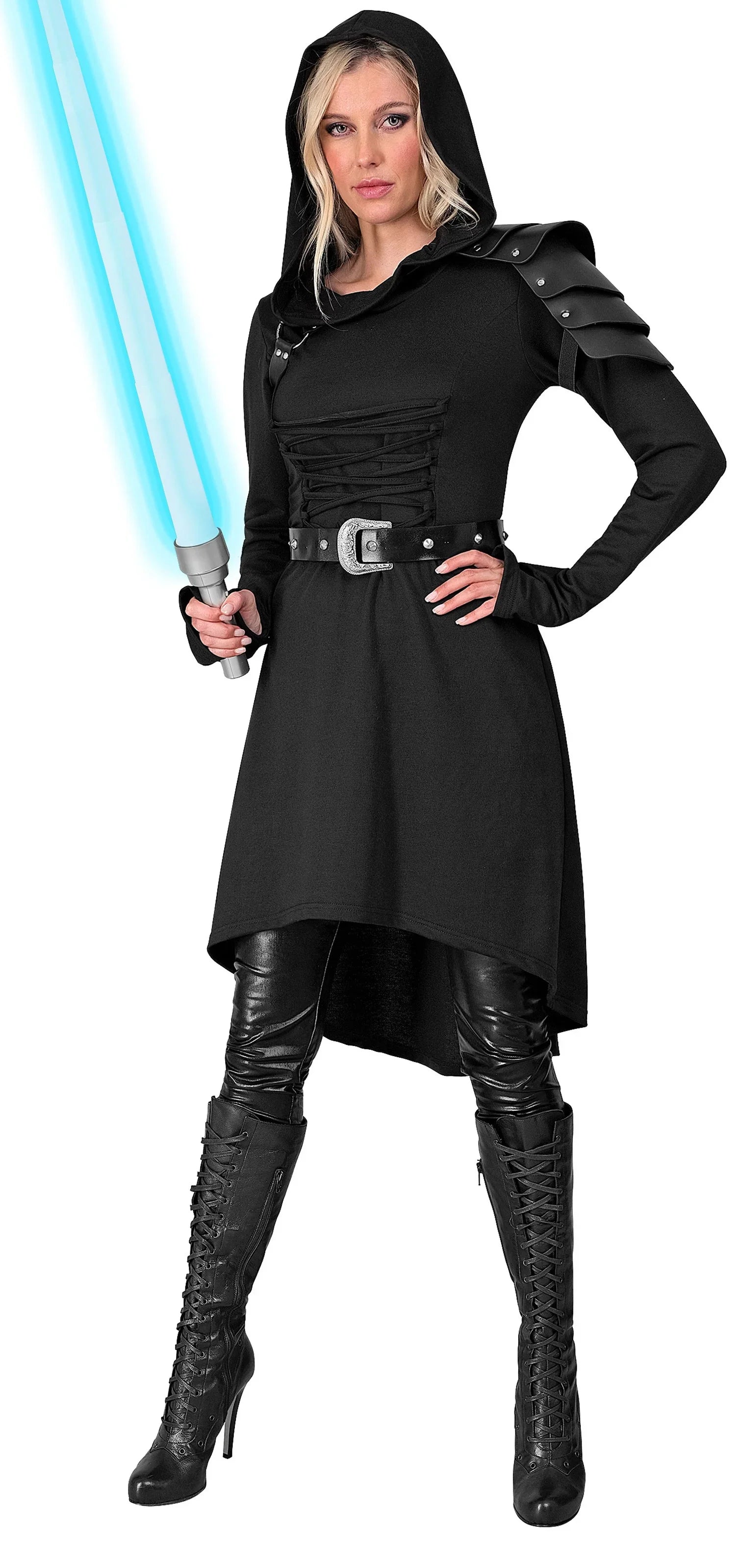 Disfraz Medieval Negro con Capucha para Mujer Medieval Widmann