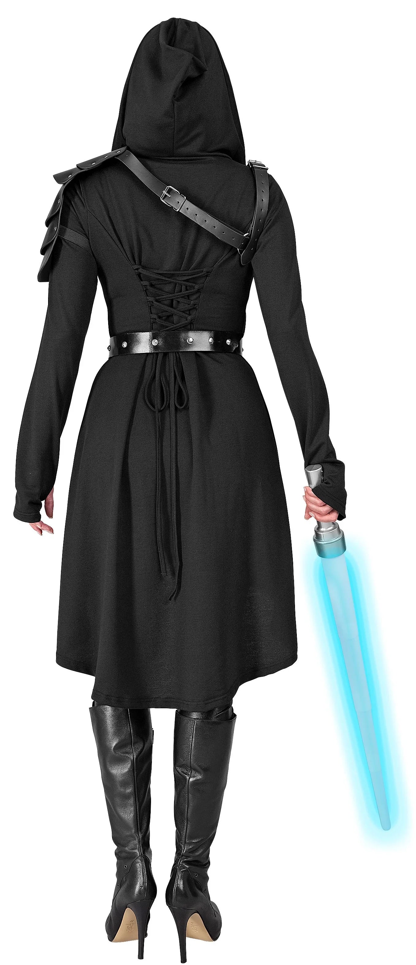 Disfraz Medieval Negro con Capucha para Mujer Medieval Widmann