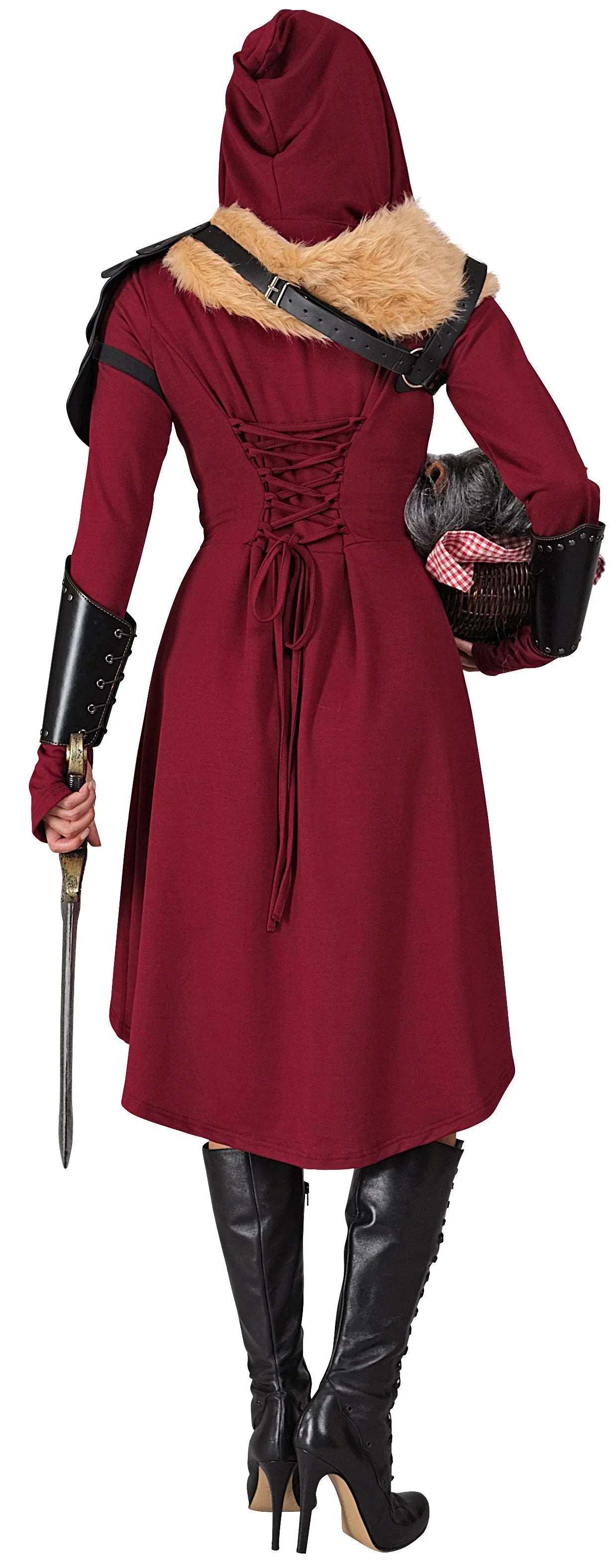 Disfraz Medieval Granate con Capucha para Mujer Medieval Widmann