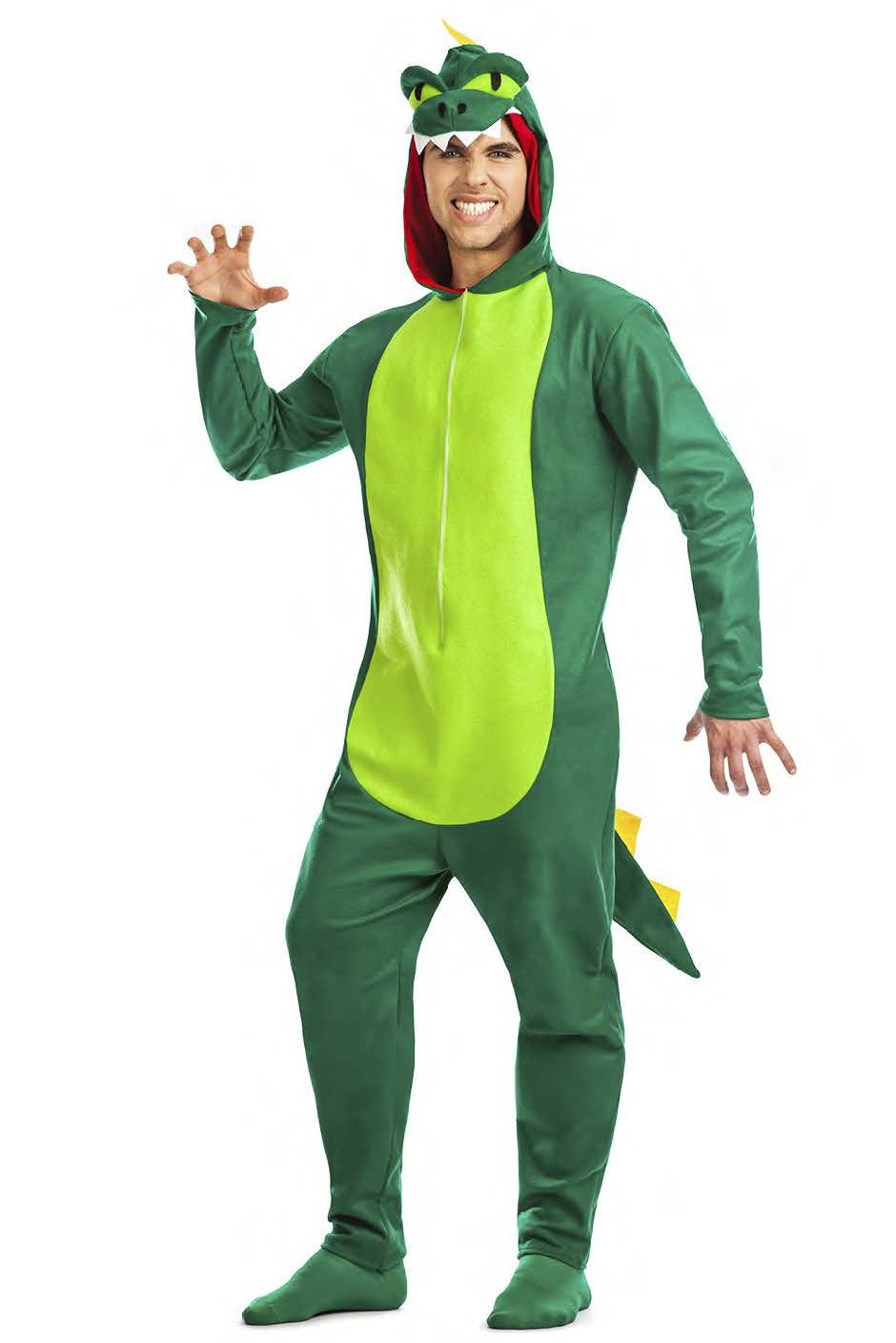 Disfraz de Dragón Verde para Adulto Dragón y Dinosaurio Kimokawaii